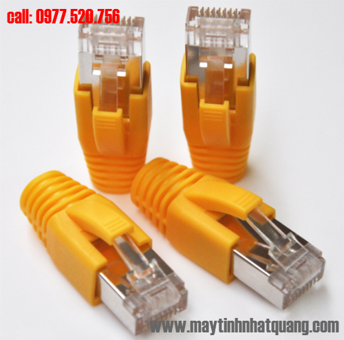 Đầu bấm hạt mạng RJ45 cat6A, cat6 FPT ( 100 đầu có đầu chụp)